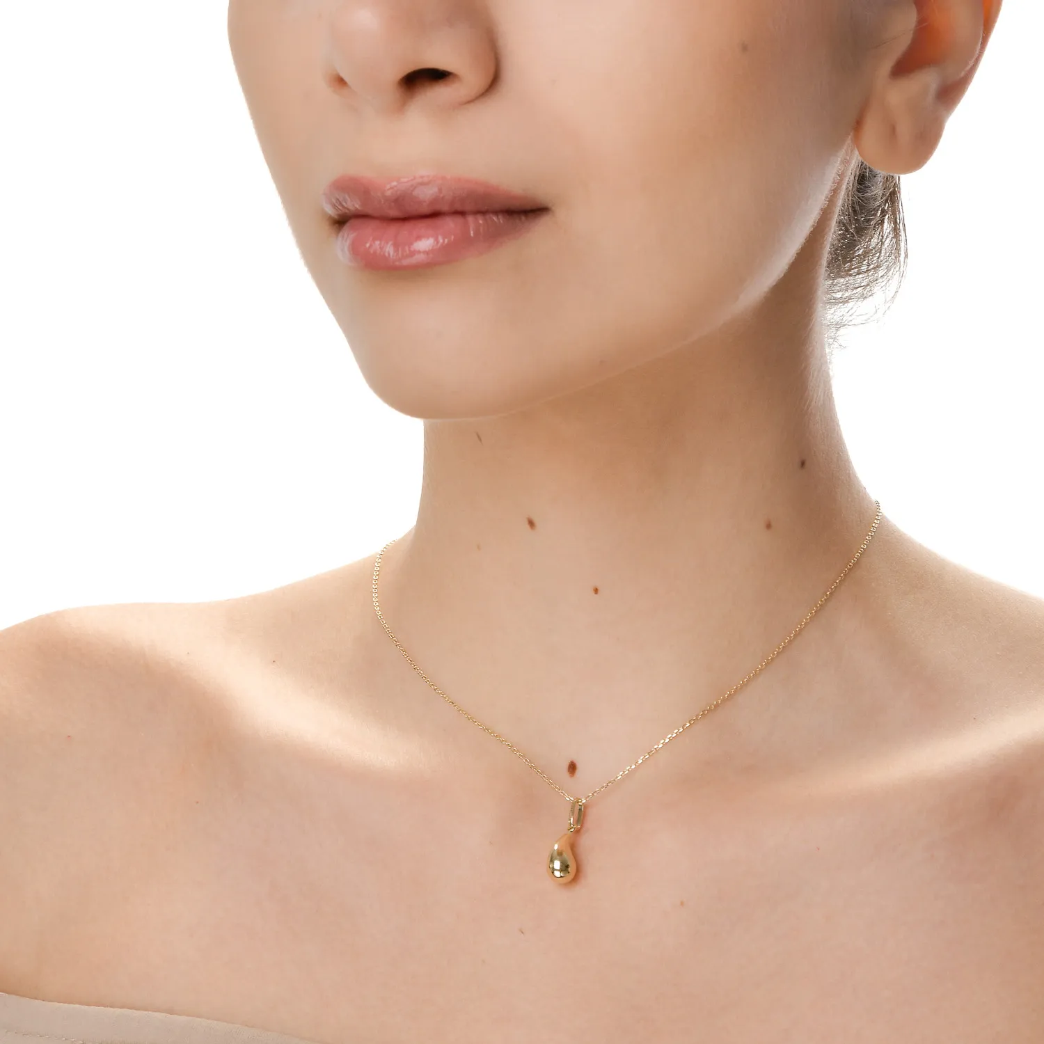 Pandantiv lacrima din aur galben - imagine 3