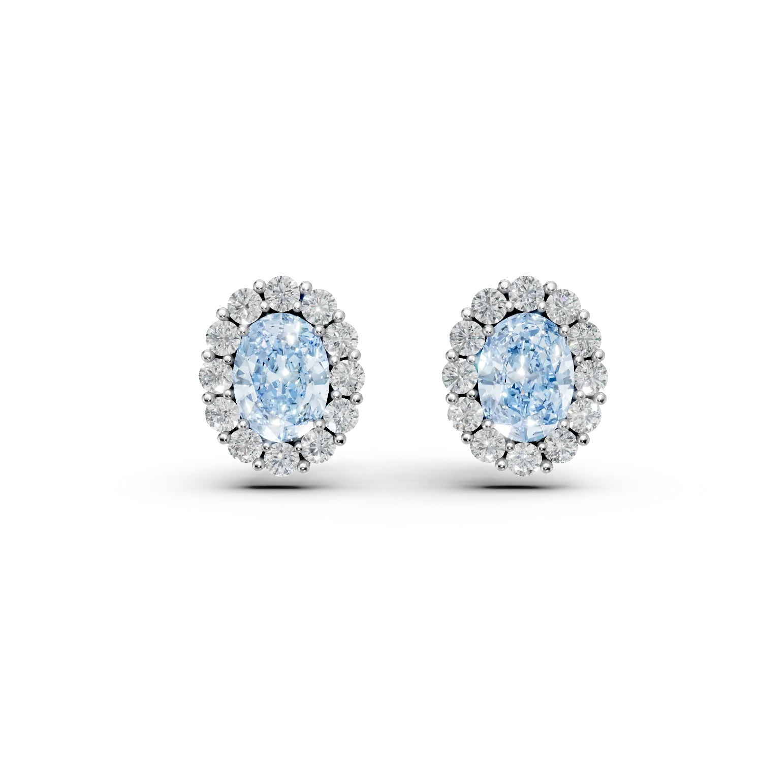 Cercei din argint cu acvamarine de 1.34ct si zirconii - Imagine 2