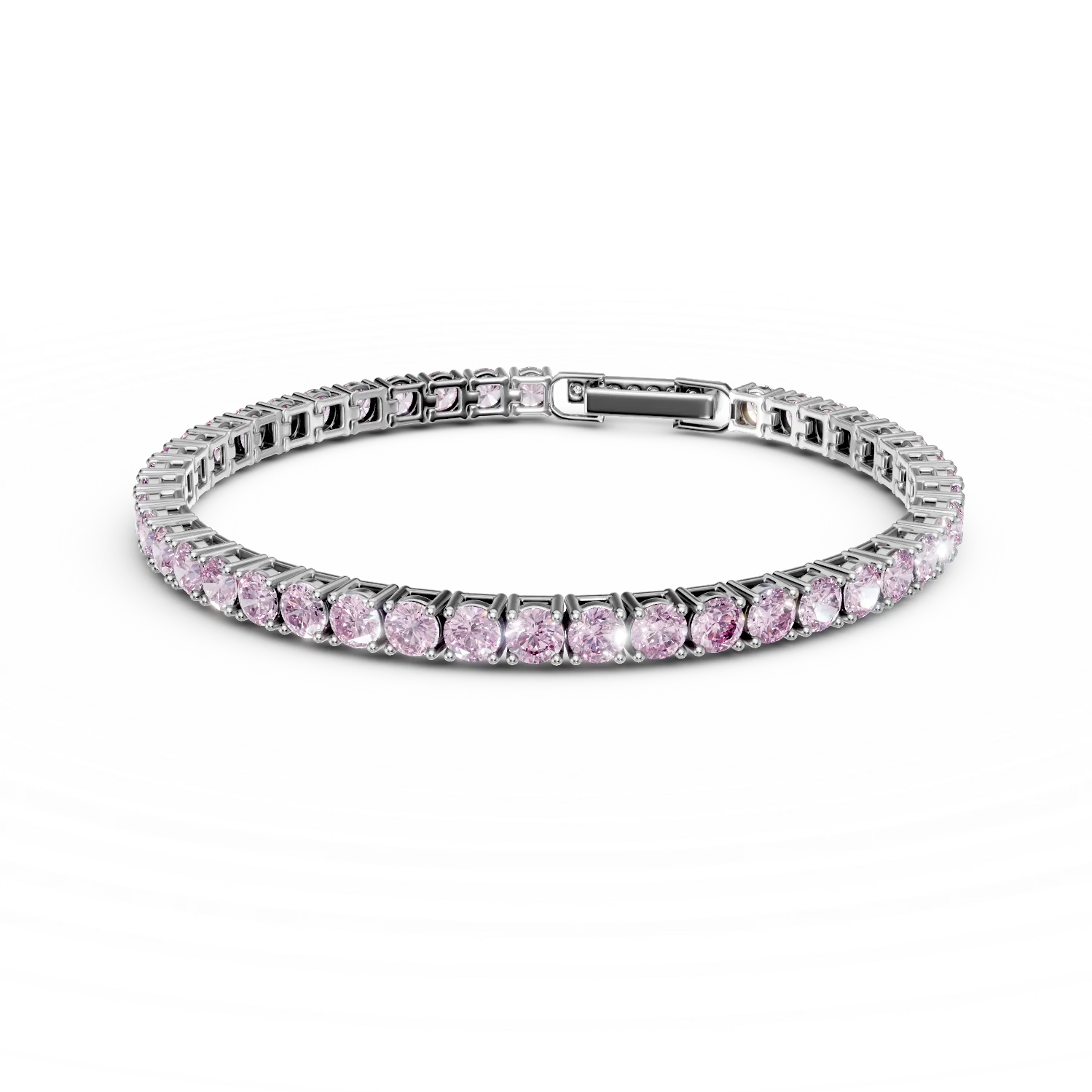 Bratara tennis din argint cu zirconii albe si turcoaz